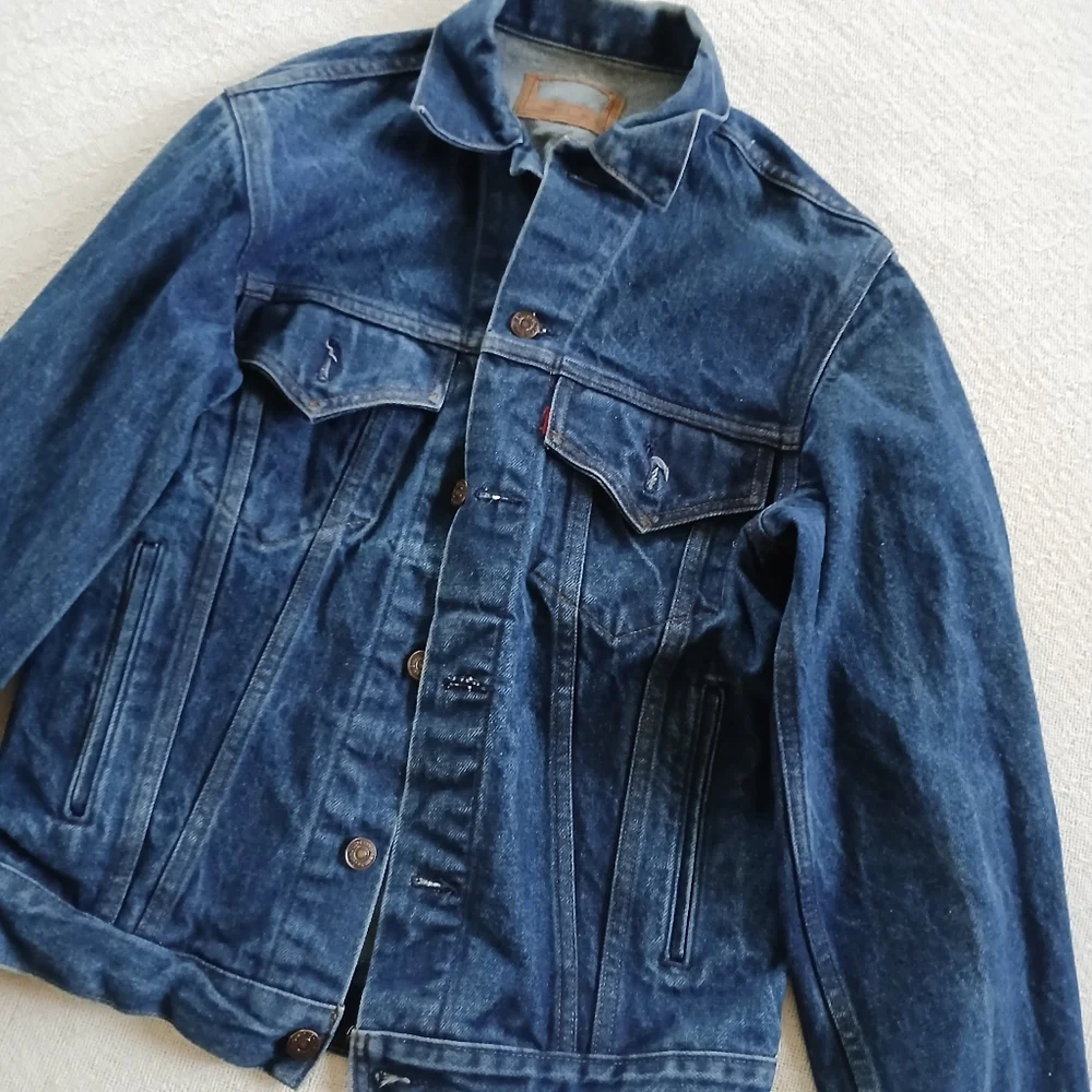 levis ♡ 80s denim trucker type 3 jacket vintage red tab removed retro 38long